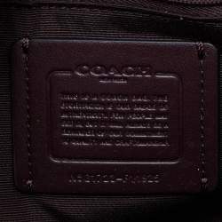 Pre Owned Coach Burgundy Leather Crosby Carryall 21 Tote
