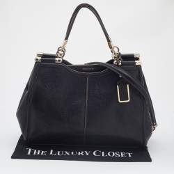 Pre Owned Coach Black Leather Madison Pinnacle Carrie Satchel