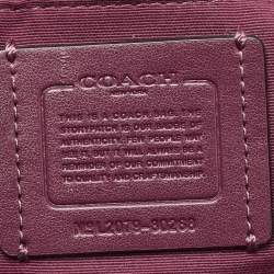 Pre Owned Coach Purple Leather Edie Shoulder Bag