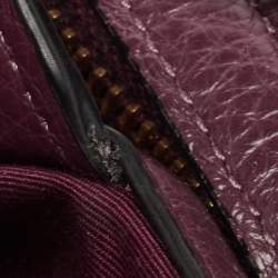Pre Owned Coach Purple Leather Edie Shoulder Bag