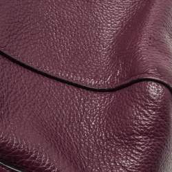 Pre Owned Coach Purple Leather Edie Shoulder Bag