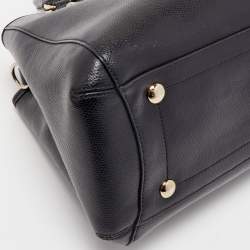 Pre Owned Coach Black Leather Margot Carryall Satchel