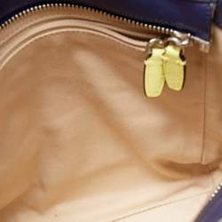 Pre Owned Coach Two Tone Blue Leather Tanner Legacy Tote