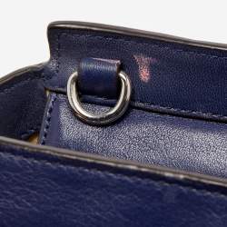 Pre Owned Coach Two Tone Blue Leather Tanner Legacy Tote