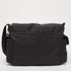 Coach Black Nylon and Leather Baby Messenger Bag