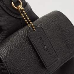 Coach Black Nylon and Leather Baby Messenger Bag