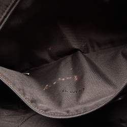 Pre Owned Coach Beige/Brown Signature Coated Canvas and Leather City Zip Tote