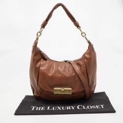 Pre Owned Coach Brown Leather Kristin Hobo