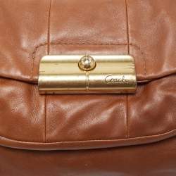 Pre Owned Coach Brown Leather Kristin Hobo
