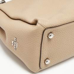 Coach Taupe Pebbled Leather Soft Shay Shoulder Bag