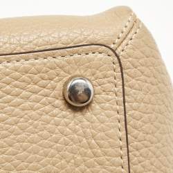 Coach Taupe Pebbled Leather Soft Shay Shoulder Bag