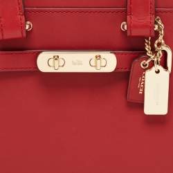 Coach Red Leather Swagger 20 Tote