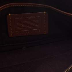 Pre Owned Coach Black/Beige Signature Coated Canvas and Leather Tabby 26 Shoulder Bag