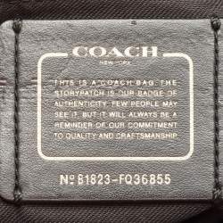 Pre Owned Coach Black Leather Turnlock Edie Shoulder Bag