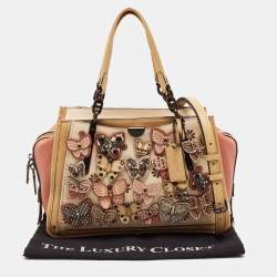 Coach Multicolor Leather Butterfly Applique Dreamer Satchel