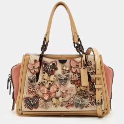 Coach Multicolor Leather Butterfly Applique Dreamer Satchel