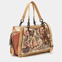 Coach Multicolor Leather Butterfly Applique Dreamer Satchel