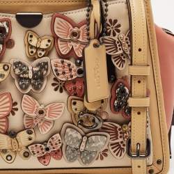 Coach Multicolor Leather Butterfly Applique Dreamer Satchel