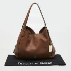 Pre Owned Coach Brown Leather Edie Shoulder Bag
