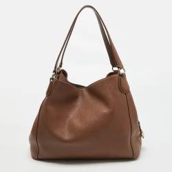 Pre Owned Coach Brown Leather Edie Shoulder Bag