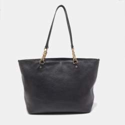Pre Owned Coach Black Leather Sophia Tote
