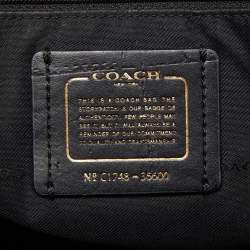 Pre Owned Coach Black Leather Sophia Tote