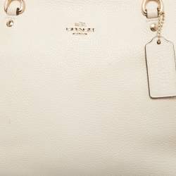 Pre Owned Coach Light Beige Leather Small Sophia Tote