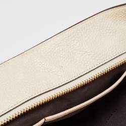 Pre Owned Coach Light Beige Leather Small Sophia Tote