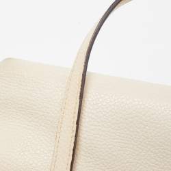 Pre Owned Coach Light Beige Leather Small Sophia Tote