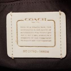 Pre Owned Coach Light Beige Leather Small Sophia Tote