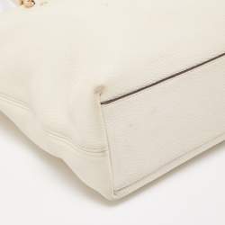 Pre Owned Coach Light Beige Leather Small Sophia Tote