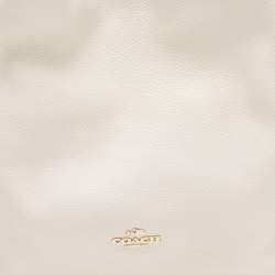 Pre Owned Coach Off White Leather Edie 31 Shoulder Bag
