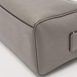 Pre Owned Coach Grey Leather Mini Bennett Satchel