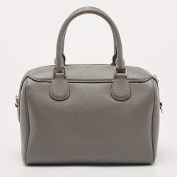 Pre Owned Coach Grey Leather Mini Bennett Satchel