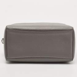 Pre Owned Coach Grey Leather Mini Bennett Satchel