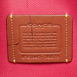 مملوكة مسبقًا Coach Red/Beige Leather And Coated Canvas Charlie Carryall Tote