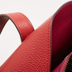 مملوكة مسبقًا Coach Red/Beige Leather And Coated Canvas Charlie Carryall Tote