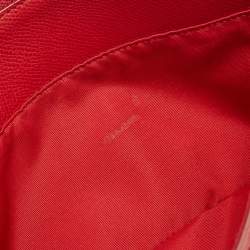 Pre Owned Coach Red Leather East/West Swingpack Crossbody Bag
