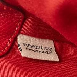Pre Owned Coach Red Leather East/West Swingpack Crossbody Bag