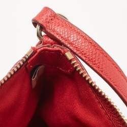 Pre Owned Coach Red Leather East/West Swingpack Crossbody Bag