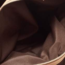 Coach Tan/Beige Canvas and Patent Leather Buckle Handle Tote
