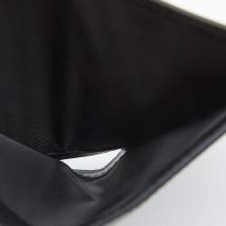 Coach Black/Brown Coated Canvas and  Leather Corner Zip Wallet
