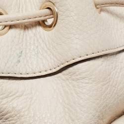 Pre Owned Coach Off White Leather Mini Billie Backpack