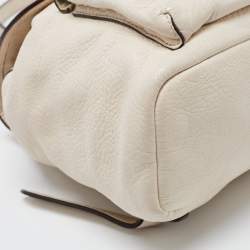 Pre Owned Coach Off White Leather Mini Billie Backpack