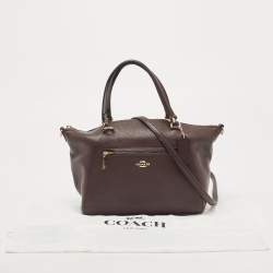 Pre Owned Coach Burgundy Leather Prairie Satchel