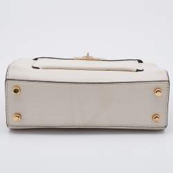Coach Off-white Leather Mini Lane Top Handle Bag