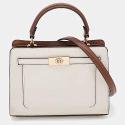 Coach Off-white Leather Mini Lane Top Handle Bag