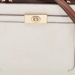 Coach Off-white Leather Mini Lane Top Handle Bag
