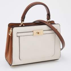 Coach Off-white Leather Mini Lane Top Handle Bag