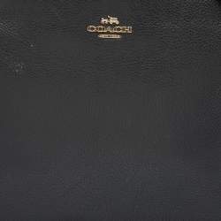 Pre Owned Coach Black Leather Zip Crossbody Bag